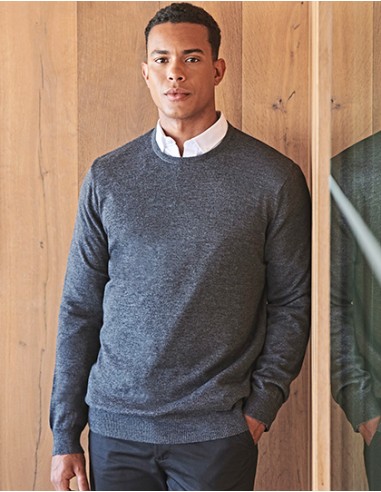 H-H725-Mens Lightweight Crew Neck Jumper